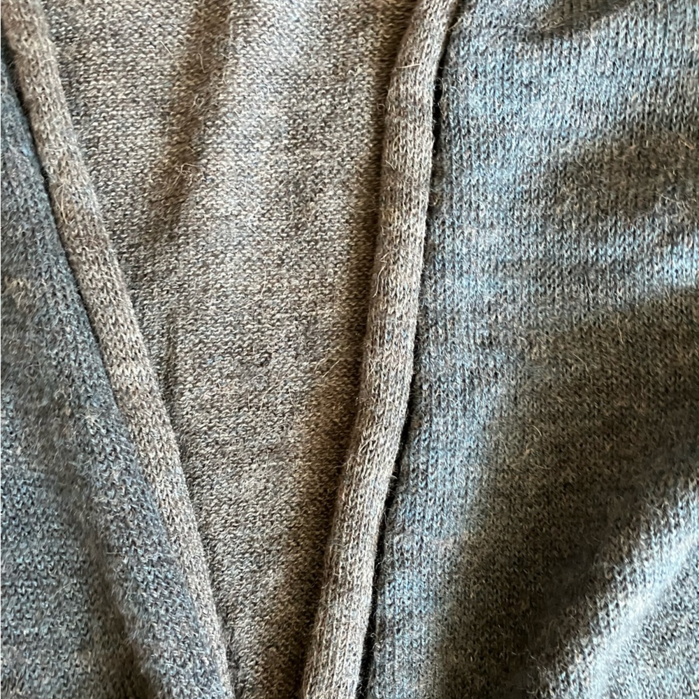 Eileen Fisher Mallard Green Open Cardigan Alpaca Merino Wool Small granny core - Picture 3 of 5